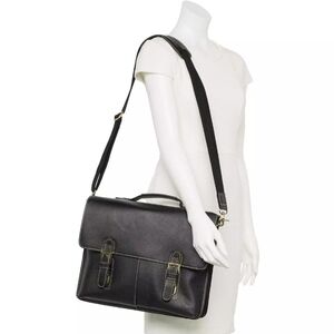 BLACKAmerileather Classical Leather Organizer BriefcaseFEATURES- Top Grain